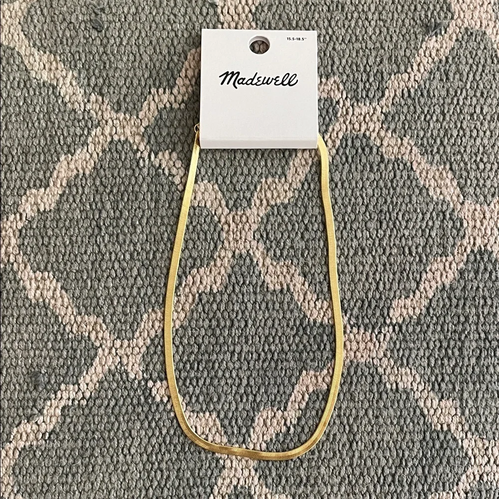 NWT Madewell Herringbone Chain Necklace - Picture 5 of 10